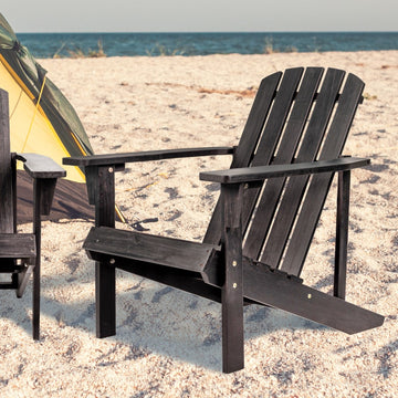 Westport Outdoor Patio Traditional Acacia Wood Adirondack Chair